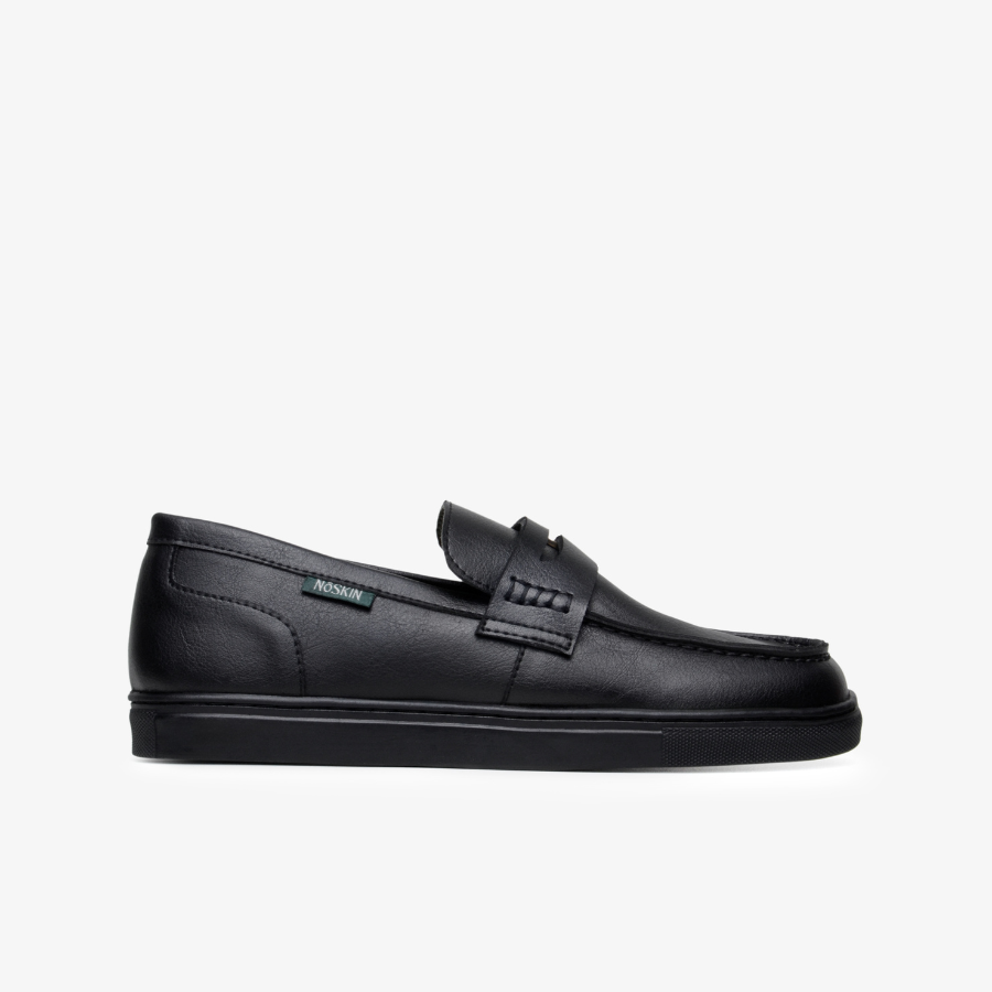 The Noskin Cash Vegan Penny Loafer - Black