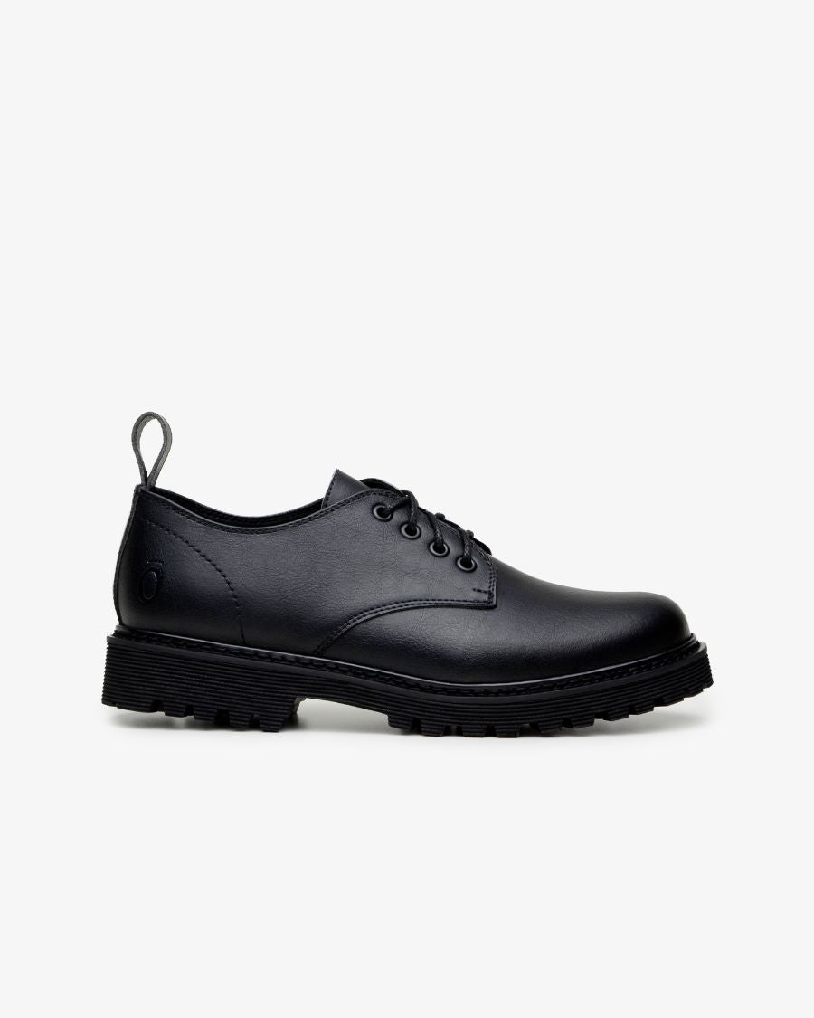 The Noskin Melbourne Vegan Derby Shoe Black