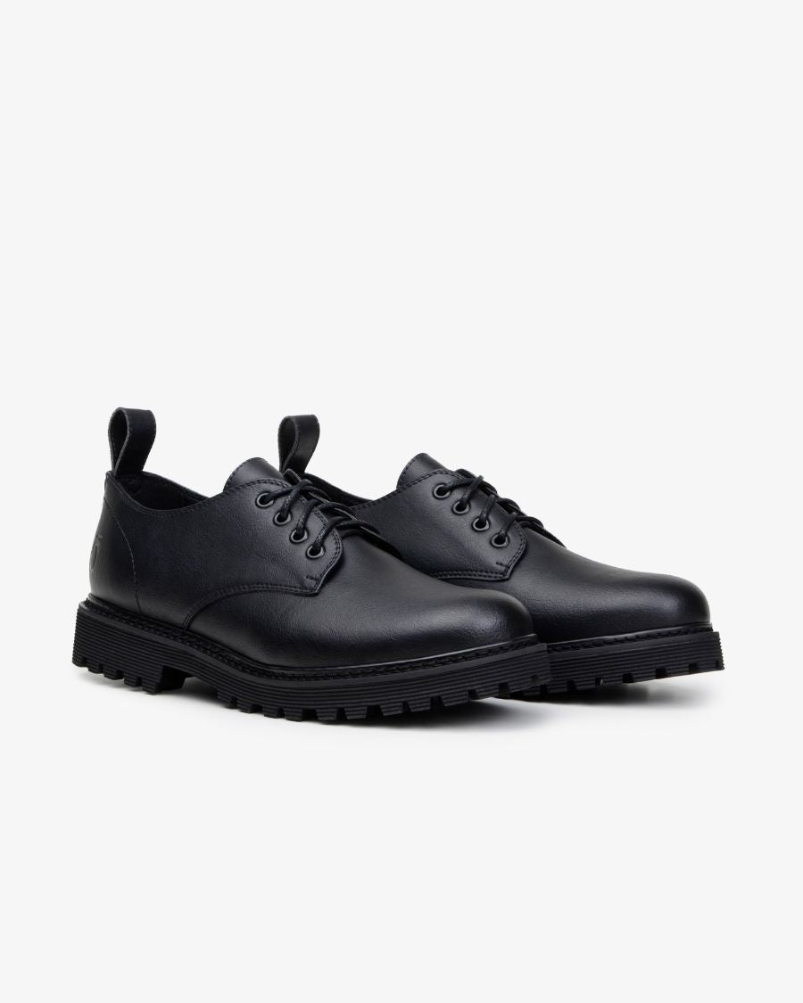 The Noskin Melbourne Vegan Derby Shoe Black