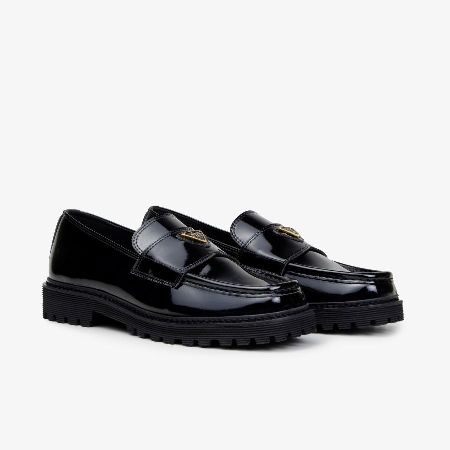 The Noskin Vegan Melbourne Lulie Patent Loafer Black