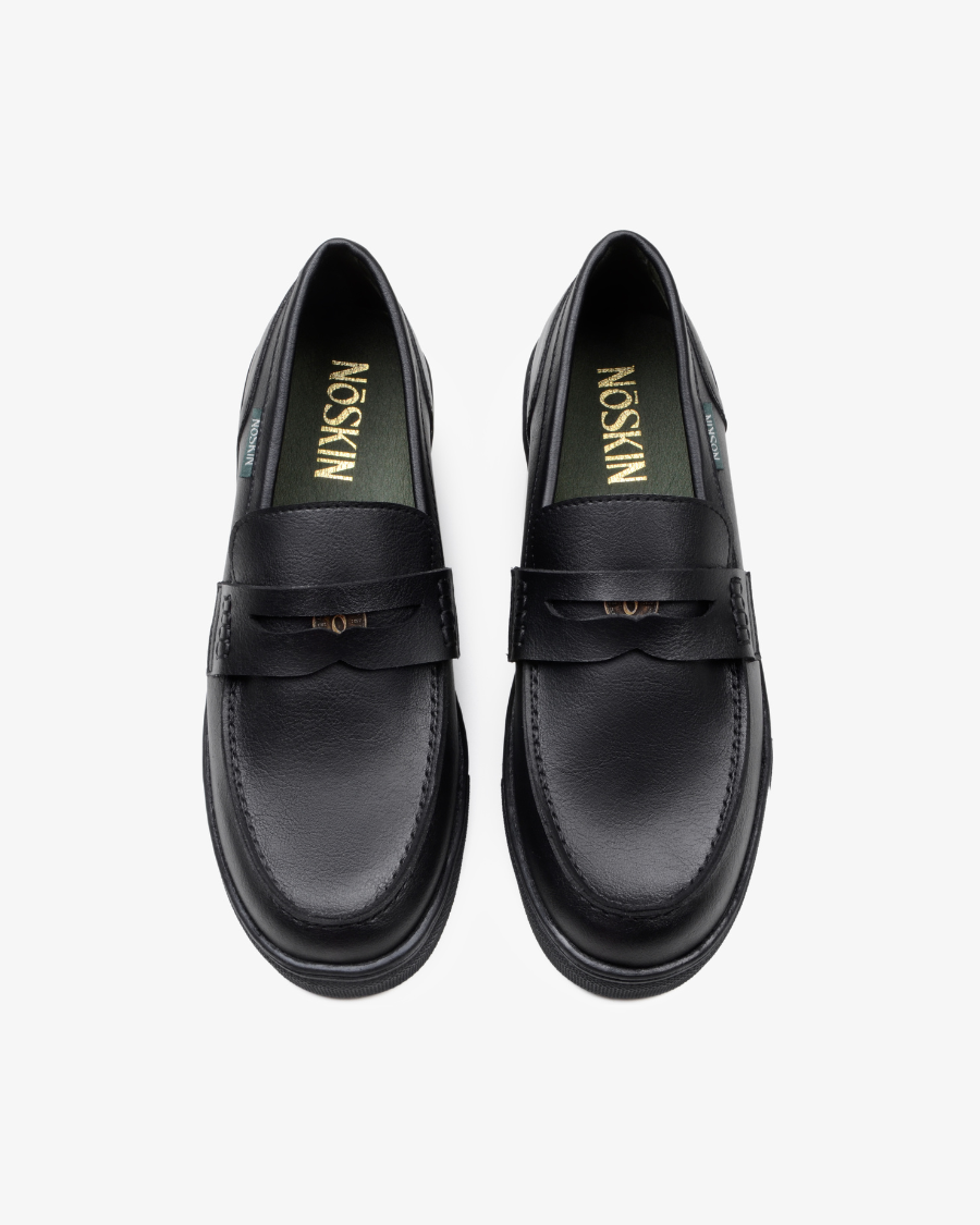 The Noskin Cash Vegan Penny Loafer - Black