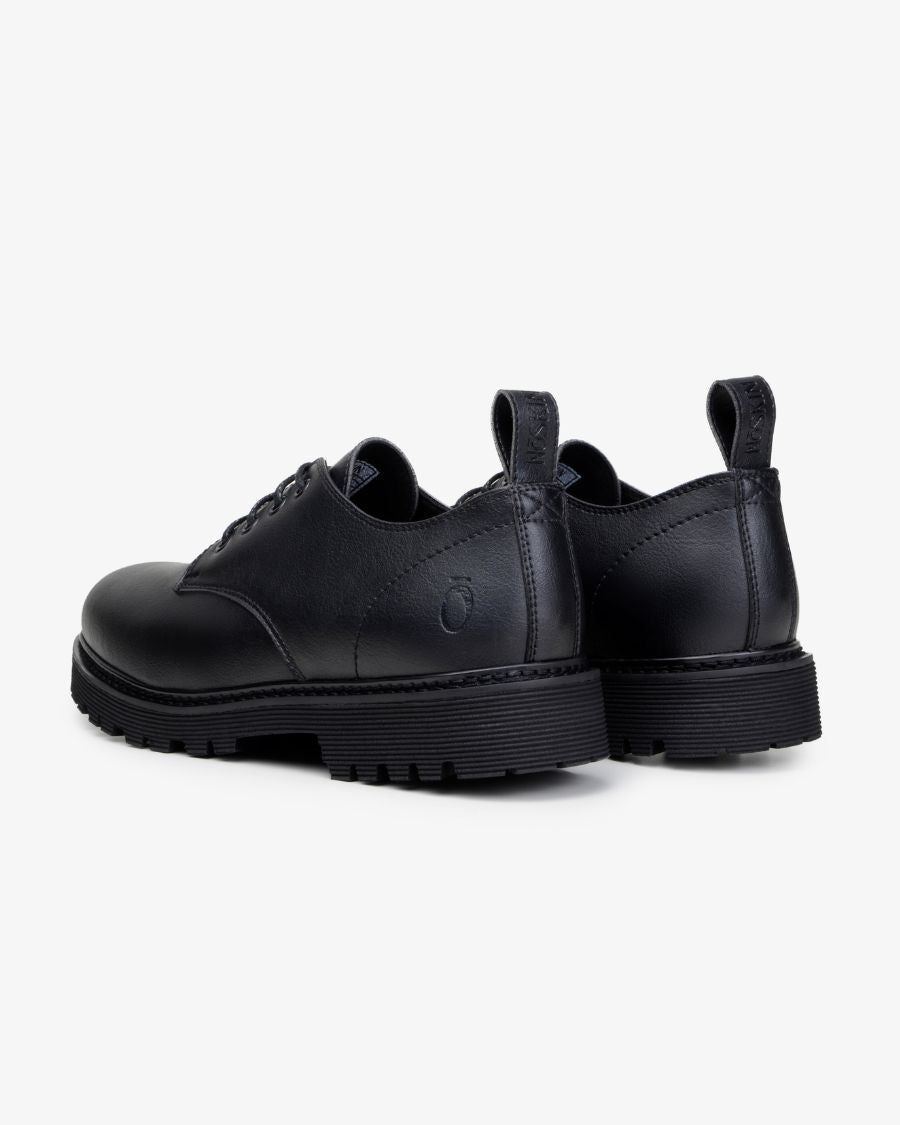 The Noskin Melbourne Vegan Derby Shoe Black