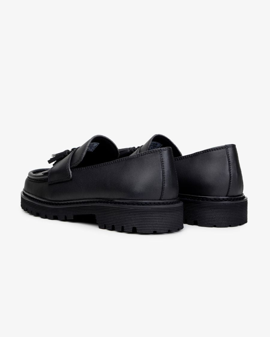 The Noskin Vegan Melbourne Mater Tassle Loafer Black