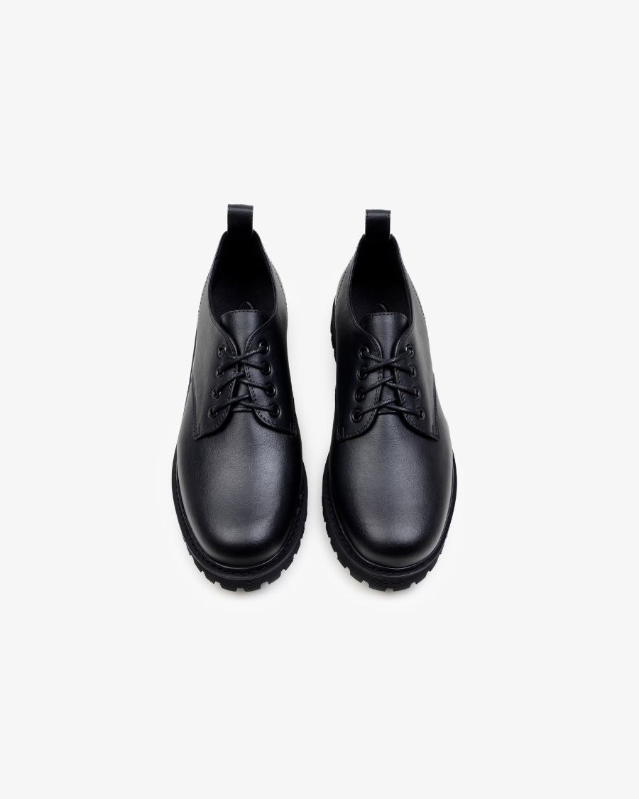 The Noskin Melbourne Vegan Derby Shoe Black