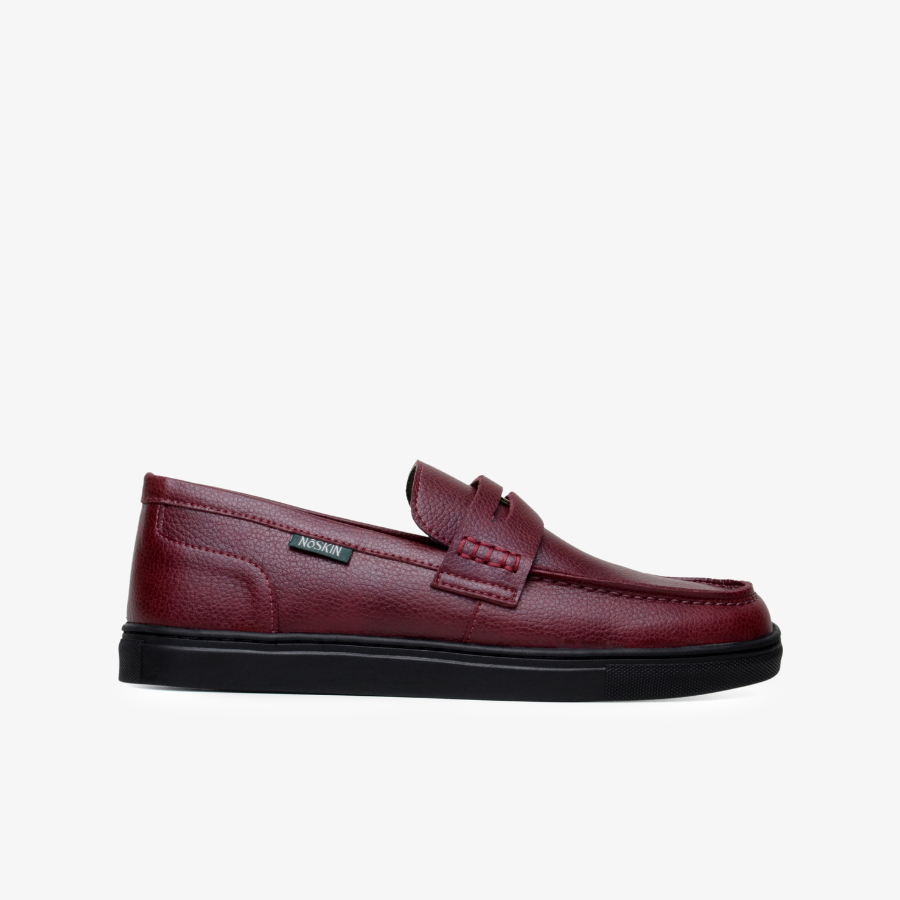 The Noskin Cash Vegan Penny Loafer - Burgundy